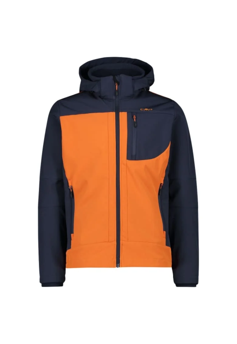 Jacheta softshell barbati  3A01787N, Portocaliu/Bleumarin