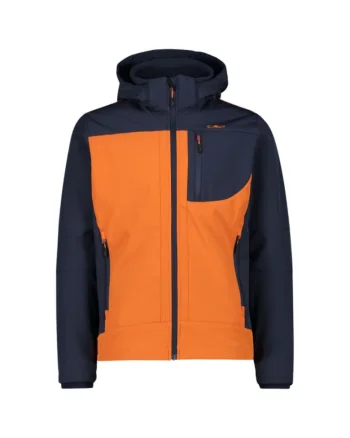 Jacheta softshell barbati  3A01787N, Portocaliu/Bleumarin