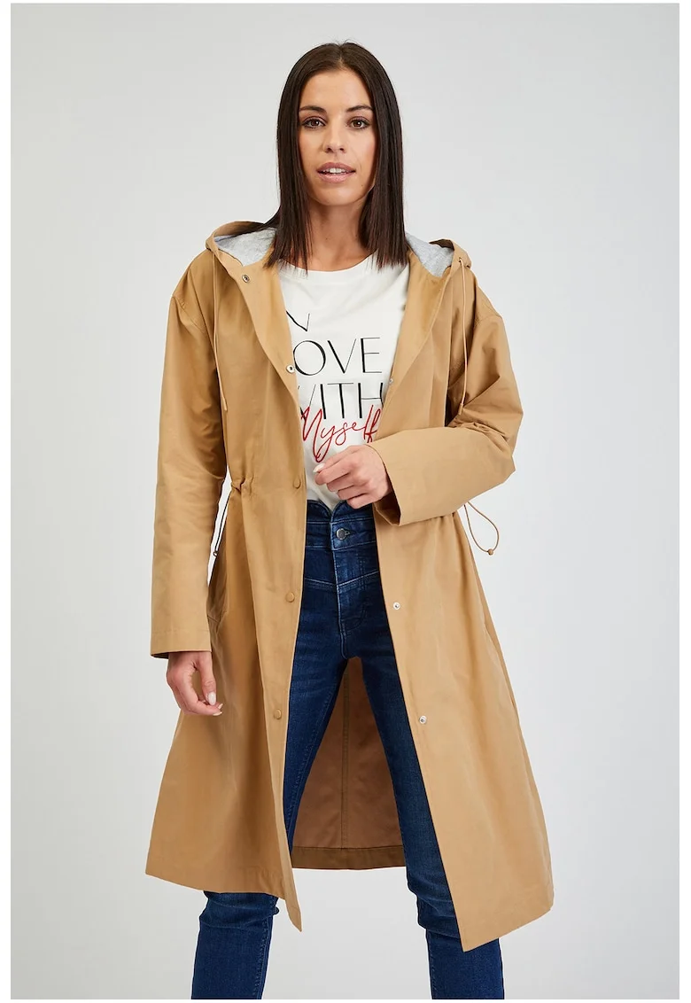 Jacheta parka lunga, Bej inchis