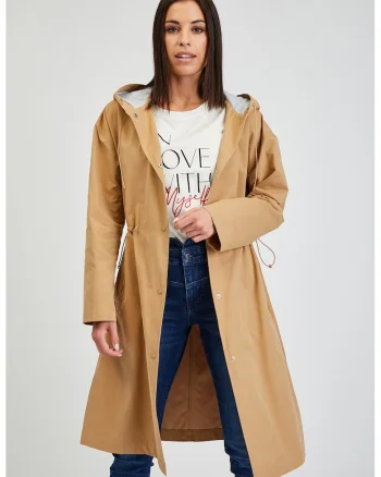 Jacheta parka lunga, Bej inchis