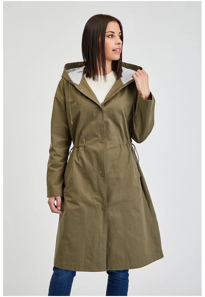 Jacheta parka lunga, Verde inchis
