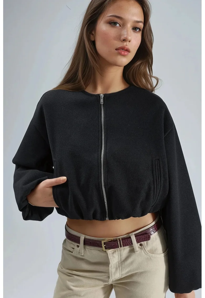 Jacheta scurta dama, Negru