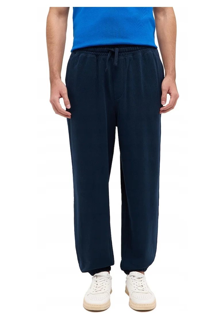 Pantaloni Barbati,  Logan, Regular Fit, Banda Elastica, 2 Buzunare, Lungi, Bumbac, Marime M, Albastru