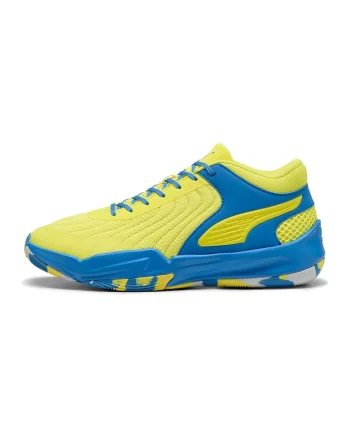 Pantofi Court Pro 2 cu detalii contrastante pentru baschet, Galben/Albastru royal