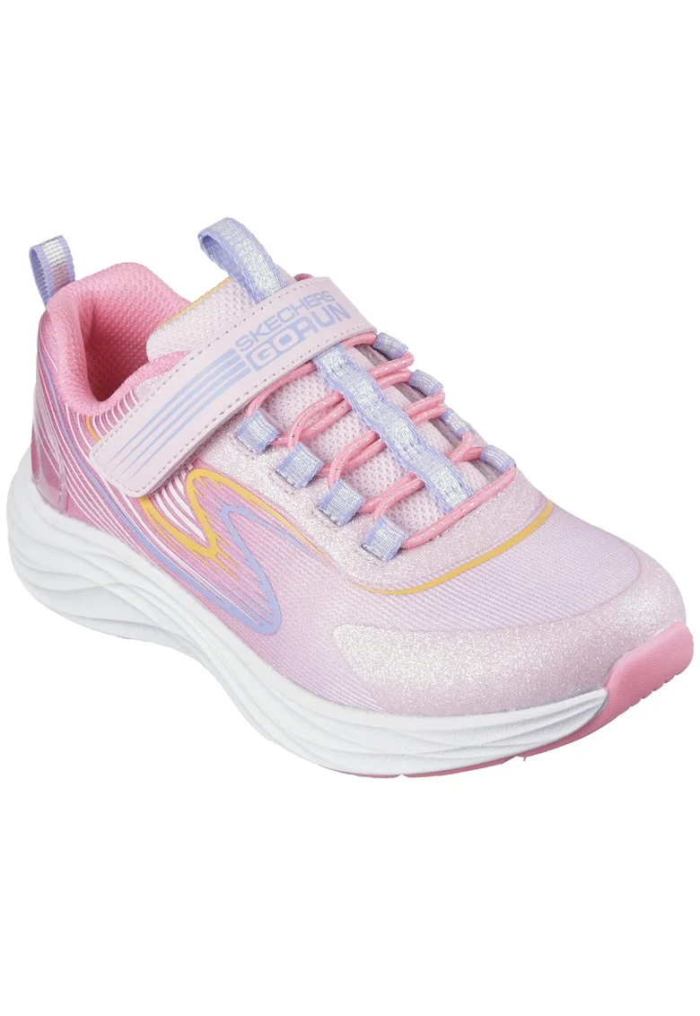 Pantofi sport cu velcro si aspect colorblock, pentru alergare Go Run, Roz