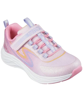 Pantofi sport cu velcro si aspect colorblock, pentru alergare Go Run, Roz