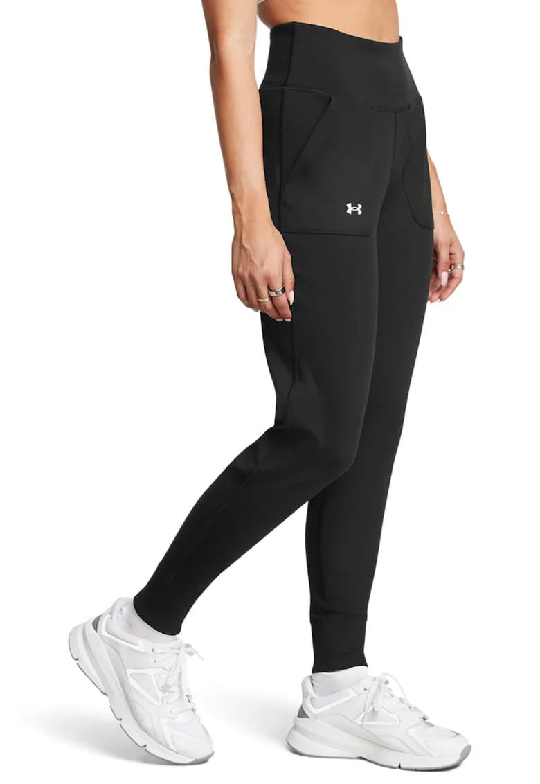 Pantaloni cu buzunare pentru fitness Motion, Negru stins