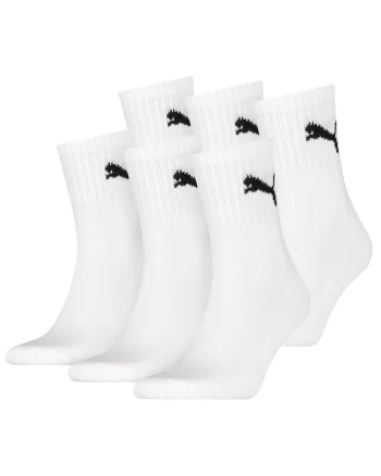 Set de sosete scurte unisex pentru tenis - 6 perechi, Alb
