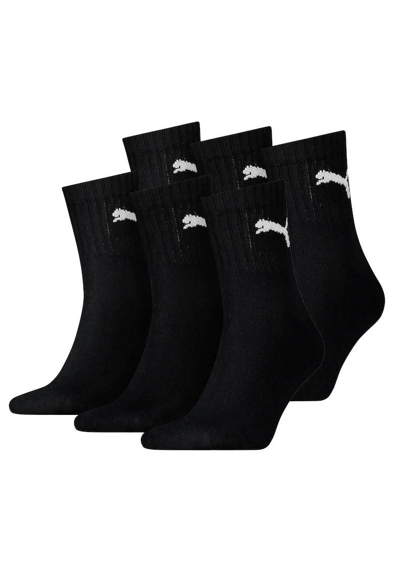 Set de sosete scurte unisex pentru tenis - 6 perechi, Negru