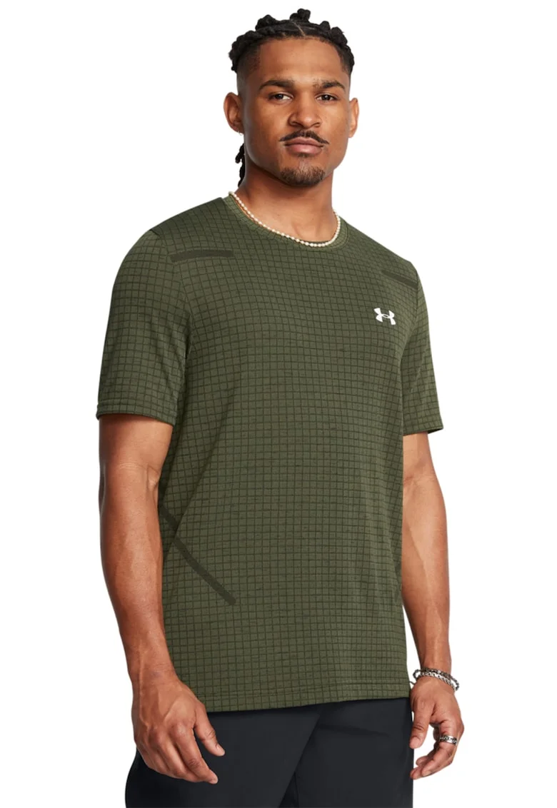 Tricou cu imprimeu logo, pentru fitness Vanish, Verde aquamarin