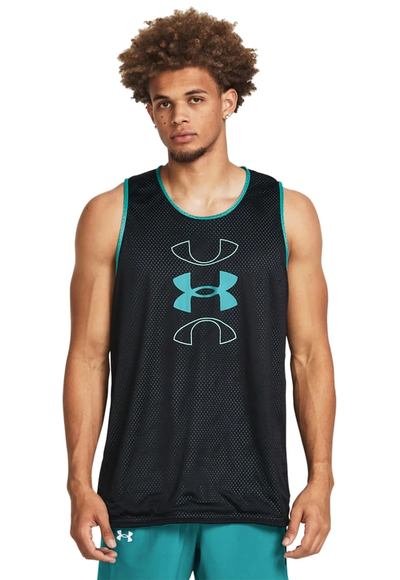 Top reversibil pentru baschet Baseline, Albastru aquamarin