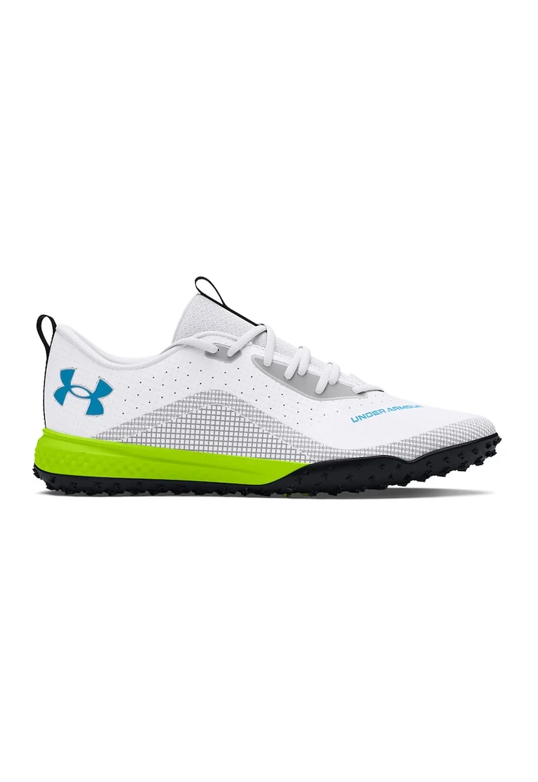 Pantofi unisex pentru fotbal Shadow Turf, Negru/Alb optic/Verde lime