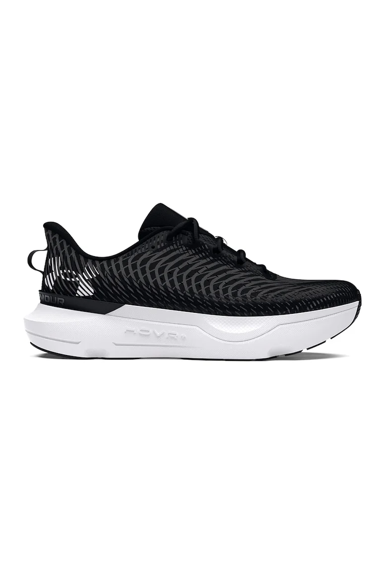 Pantofi low-cut din material textil pentru alergare, Negru/Alb optic