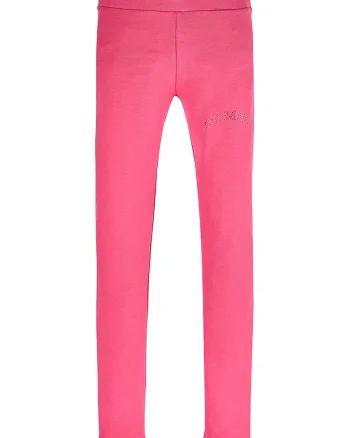 Pantaloni slim fit cu logo, Roz