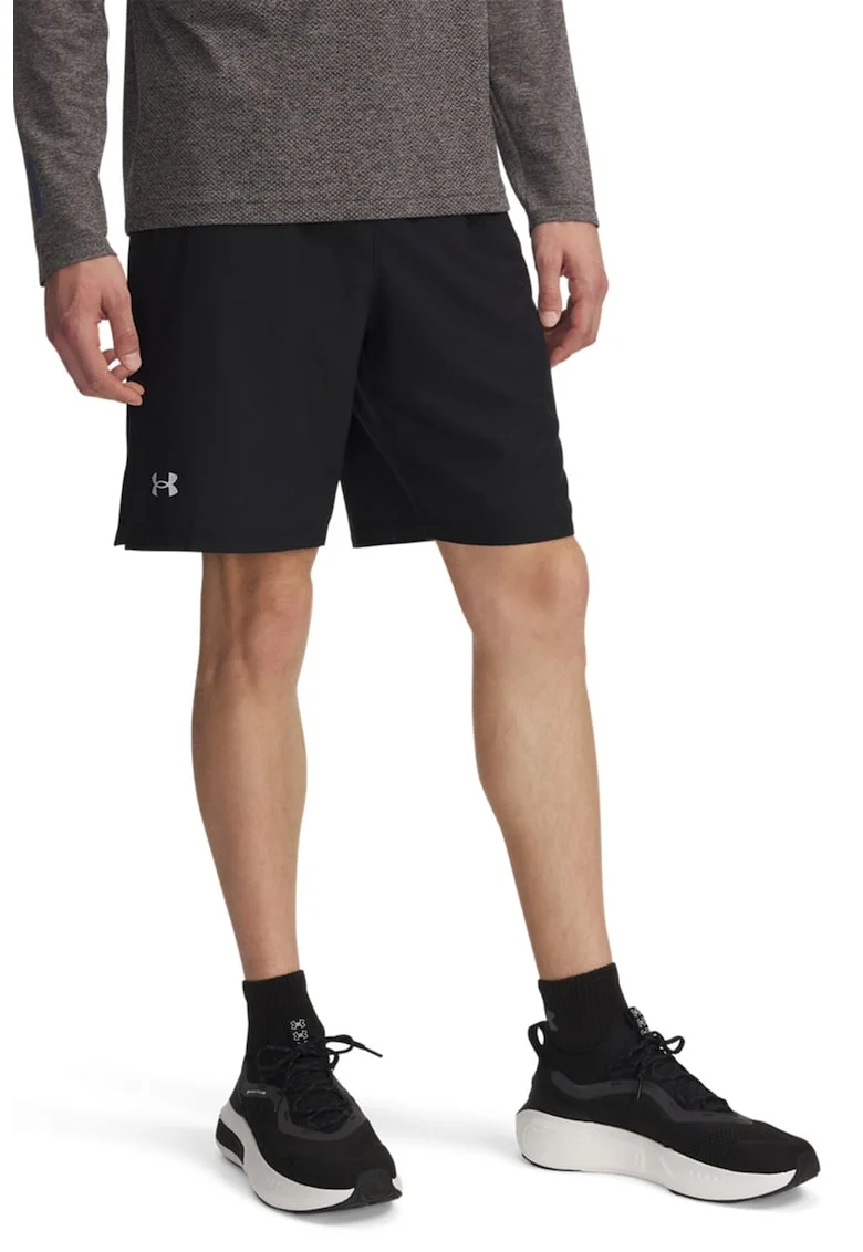 Pantaloni scurti slim-fit, pentru alergare Launch, Negru
