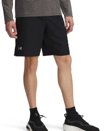 Pantaloni scurti slim-fit, pentru alergare Launch, Negru