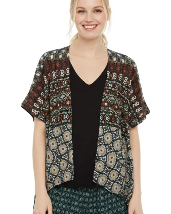 Bluza cu decolteu in V stil kimono,