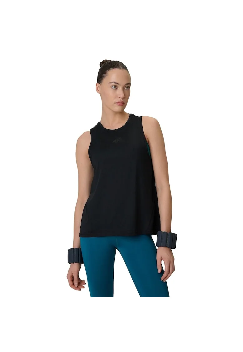 Maiou sport dama,  negru, uscare rapida, sintetic