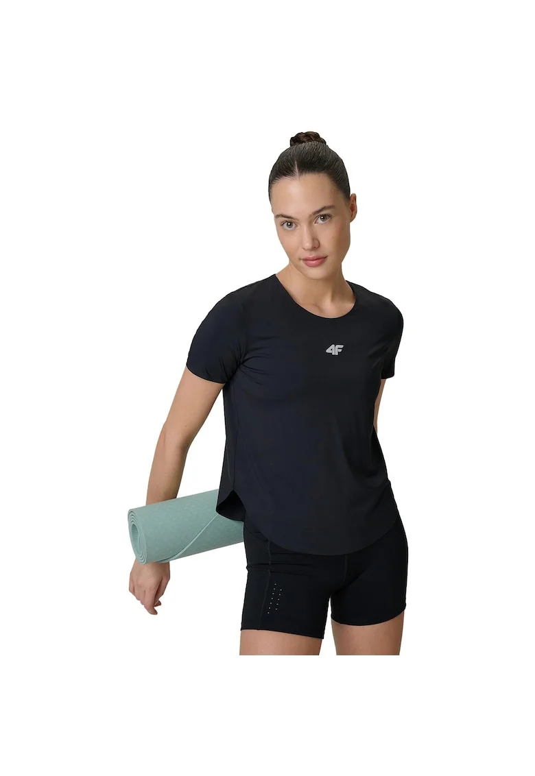 Tricou sport dama  uscare rapida, tehnologie 4F Neodry, negru