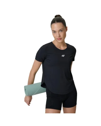 Tricou sport dama  uscare rapida, tehnologie 4F Neodry, negru