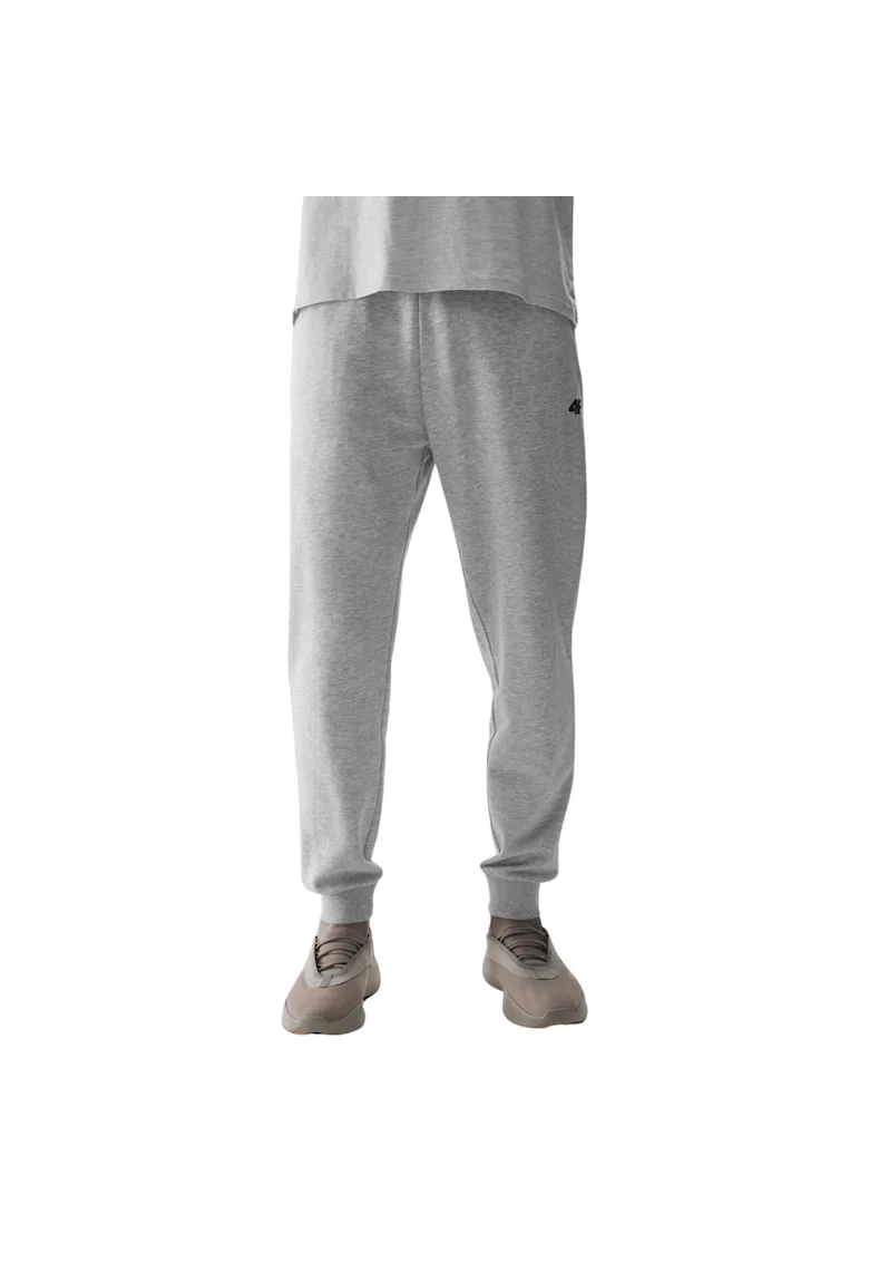 Pantaloni sport barbati  gri din bumbac, Gri