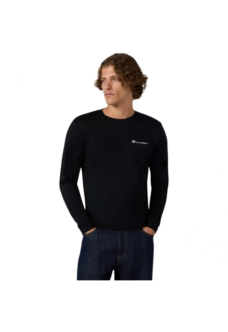 Bluza sport barbati  221799 Kk001, cu maneca lunga, negru, bumbac