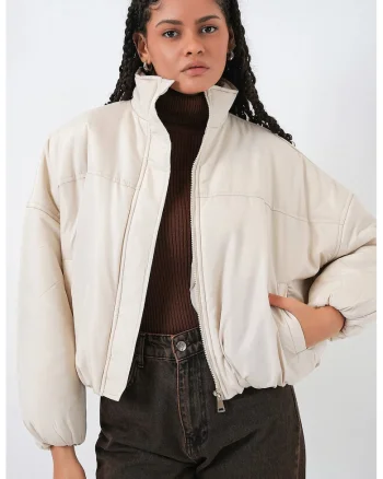 Geaca dama,  textil, ivoire