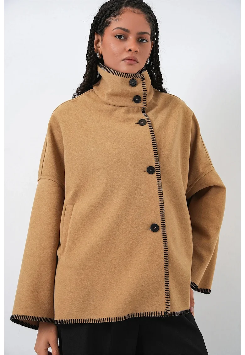 Jacheta dama,  galben chihlimbar, textil
