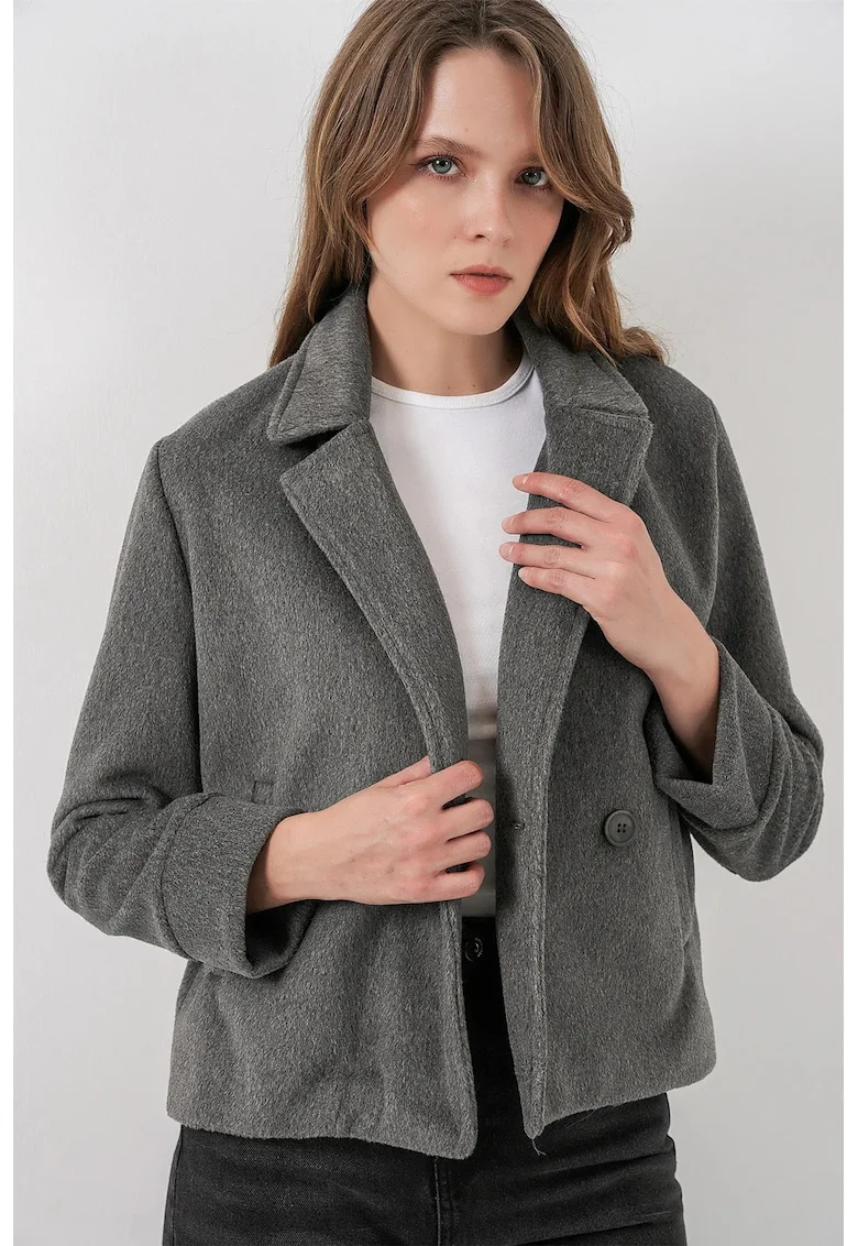Jacheta dama,  gri, textil