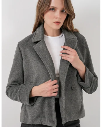 Jacheta dama,  gri, textil