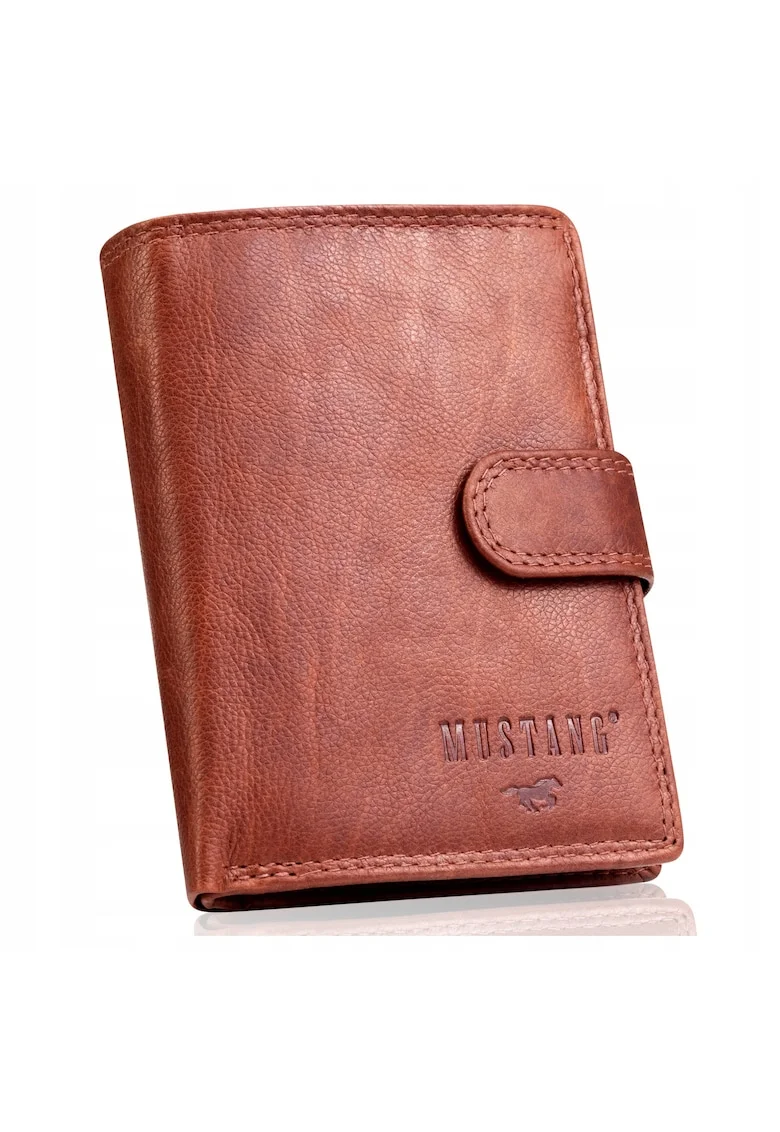 Portofel Barbati,  Denimo High Wallet, piele naturala, brun, dimensiune universala
