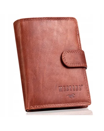 Portofel Barbati,  Denimo High Wallet, piele naturala, brun, dimensiune universala