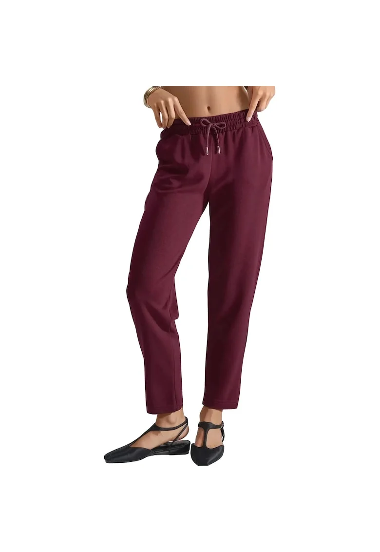 Pantaloni sport dama  viscoza/poliester/elastan, visiniu