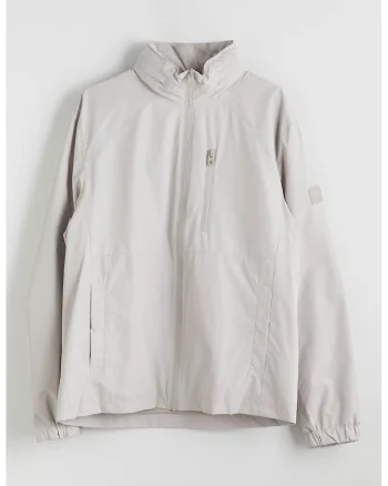 Jacheta cu gluga si maneci raglan, Gri deschis