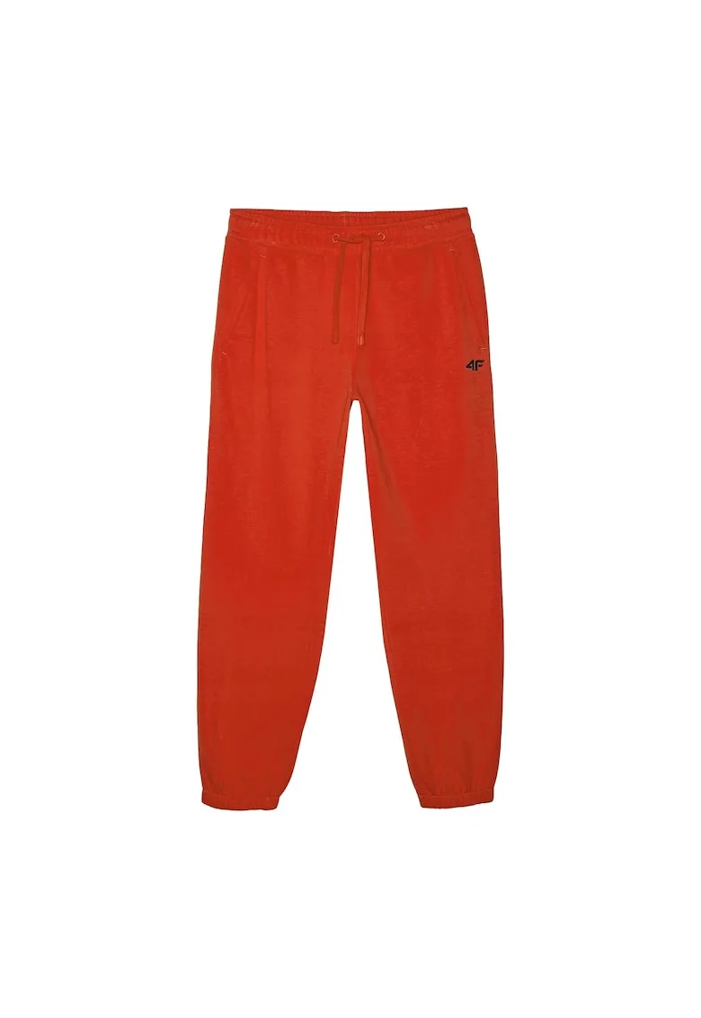 Pantaloni sport  rosii, bumbac/poliester, fara captuseala, pentru barbati