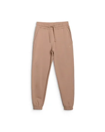 Pantaloni sport dama  bej, bumbac, croiala obisnuita