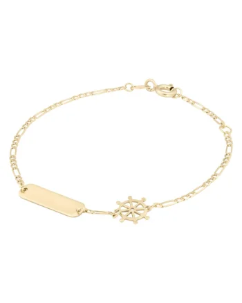 Bratara Pentru Copii Timona si Placuta din Aur 18 Kt,  1.42 g