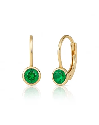 Cercei cu Tortite pentru Copii din Aur Galben de 14K cu Zirconia,