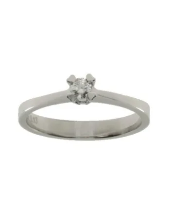 Inel Karlsruhe Aur Alb,  18K, Diamante de 0.13 si 0.01 Carate