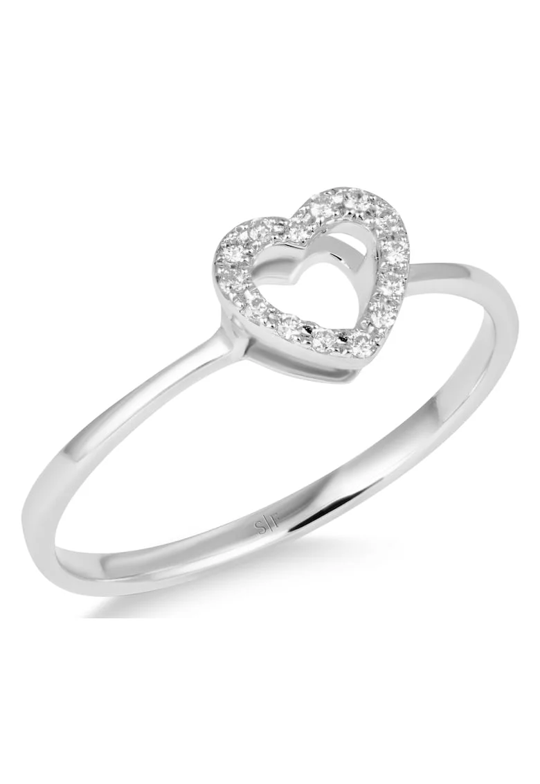 Inel Portsmouth Aur Alb,  14K, Diamante de 0.05 Carate