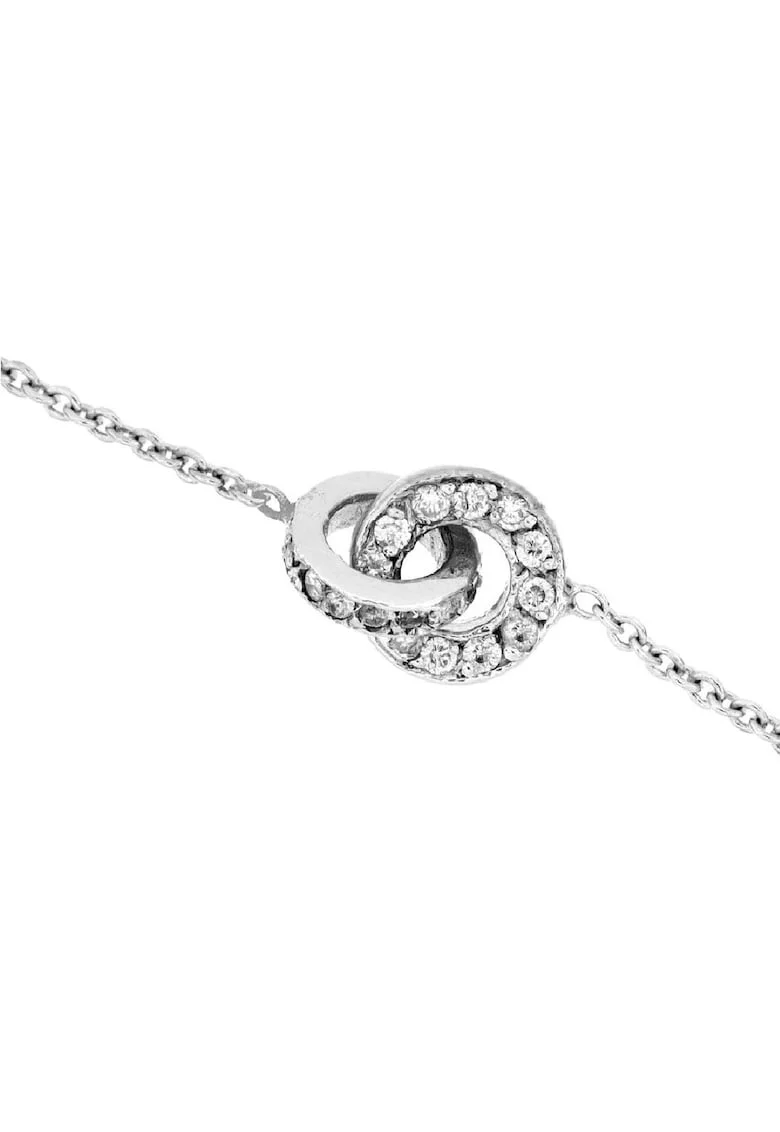 Bratara din Aur Alb de 14K cu Diamante naturale de 0.12 Carate