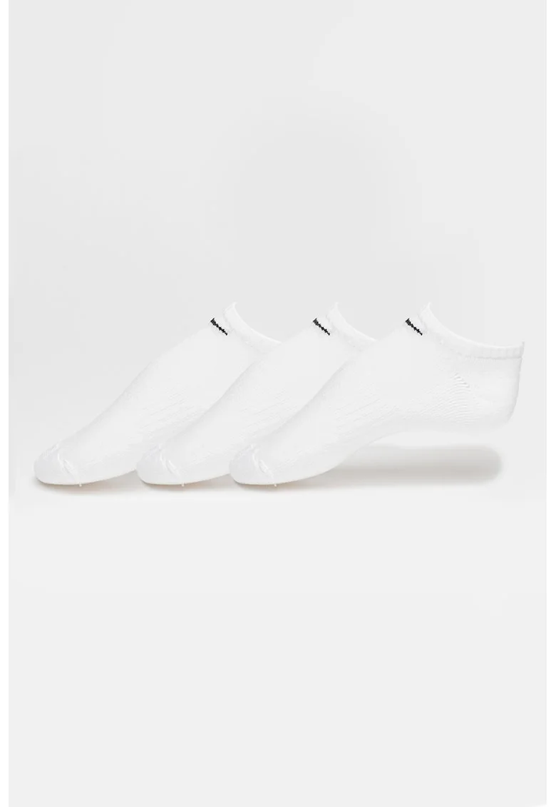 Set de sosete pana la glezna unisex, pentru antrenament Everyday Cushioned - 3 perechi, Alb optic