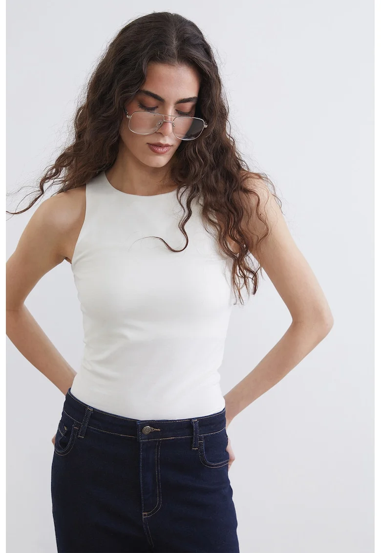 Top extra slim fit, Crem