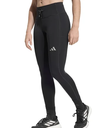 Colanti cu talie inalta, pentru alergare Essentials, Negru