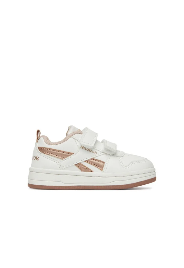 Pantofi sport copii,  adidasi fete, alb, tesatura