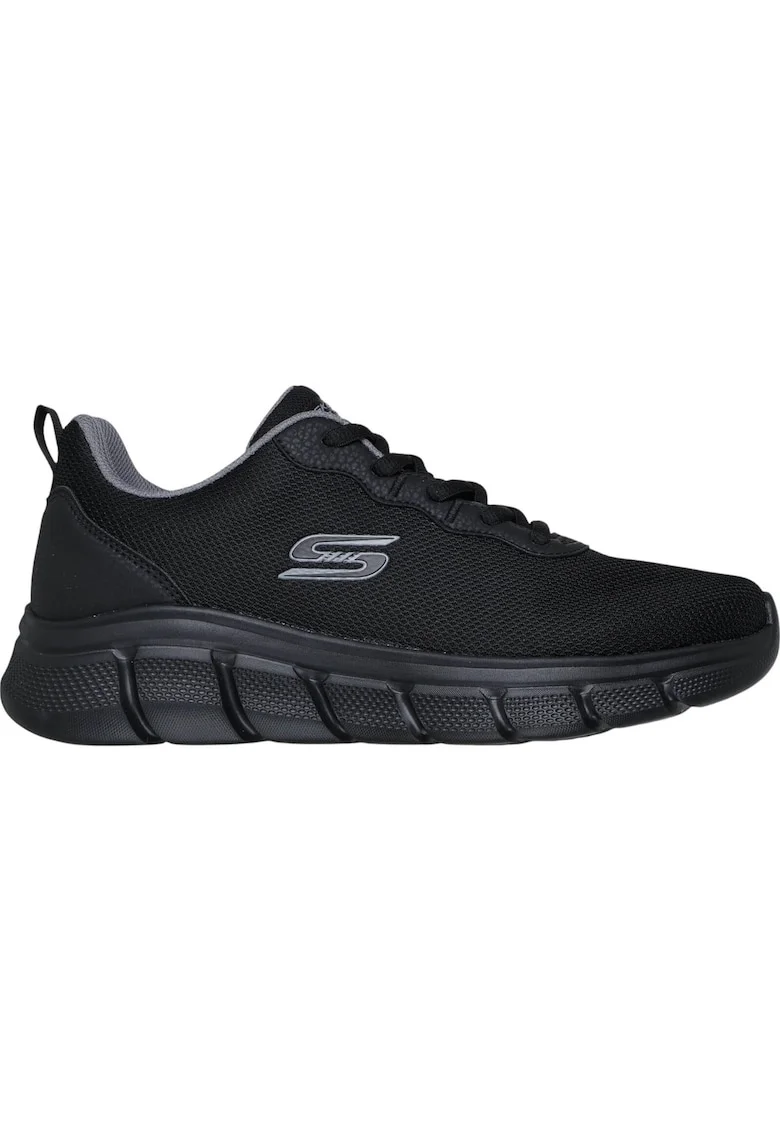 Pantofi sport  Bobs B Flex Icy Edge negri pentru bărbați, cu șireturi, 118109-BBK