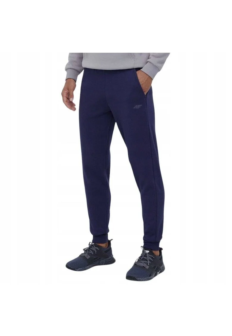 Pantaloni de trening din bumbac pentru barbati  Bleumarin