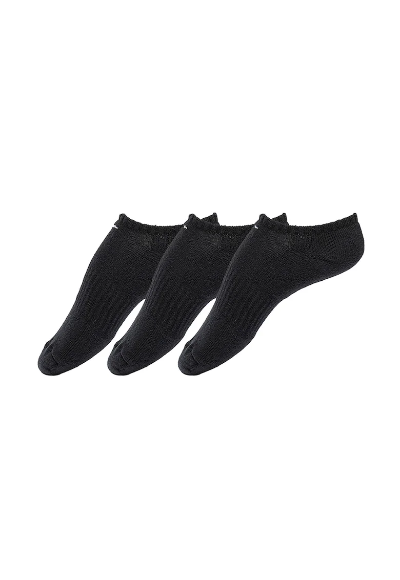 Set de sosete pana la glezna unisex, pentru antrenament Everyday Cushioned - 3 perechi, Negru stins