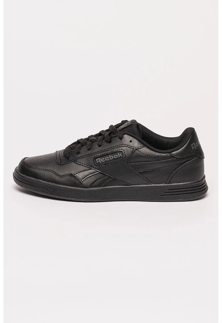 Pantofi din piele pentru tenis Court Advance, Negru
