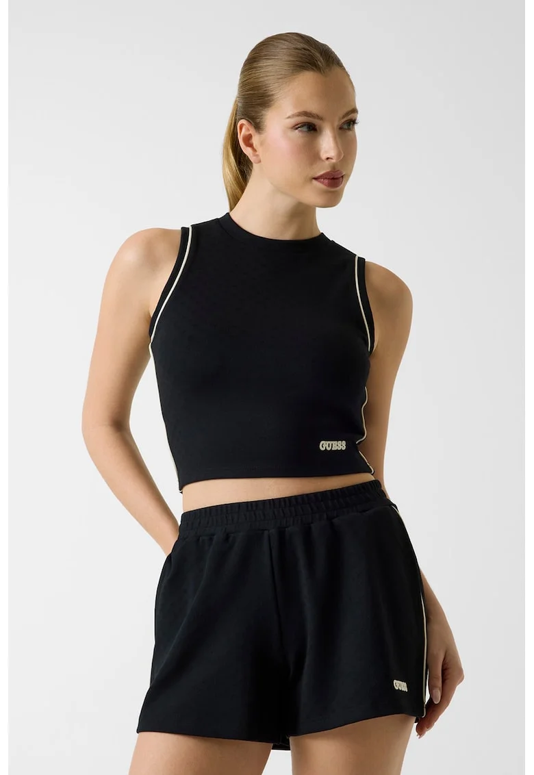 Top crop pentru fitness, Negru